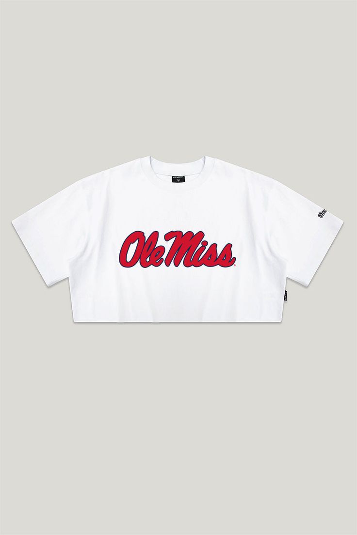 The Track Top! A drop shoulder jersey tee with a raw hem, inspired by vintage styles. SIZING AND DETAILS Sizing: XS-XXL Relaxed, oversized fit 100% Cotton Screenprint, Heat Transfer Vinyl logo application P.S. We’d love to see you repping this style! Make sure to tag us (@hypeandvice) to be featured :) Ole Miss Outfit, Ole Miss Red Game Day Outfit, Ole Miss Svg, Ole Miss Prints, Ole Miss Sweatshirt, College Gear, Hotty Toddy, Tailgate Outfit, Ole Miss