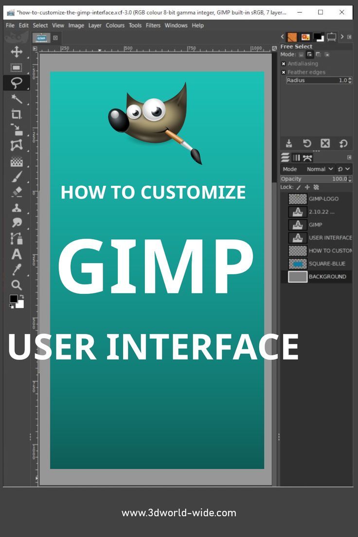 how to customize the Gimp interface Gimp Photo Editing, Digital Art Programs, Photoshop Basics, Gimp Tutorial, Photography Software, Computer Literacy, Computer Projects, Raster Graphics, Computer Basic