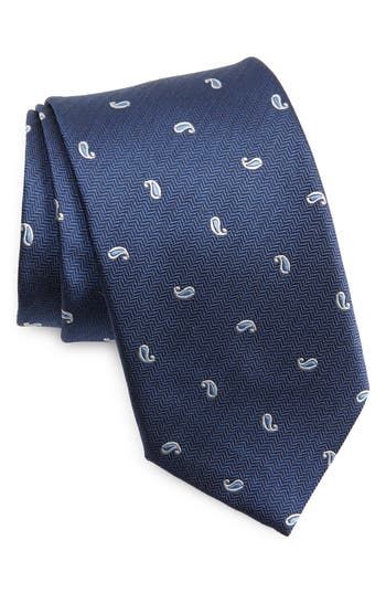 Small, neat patterns bring understated distinction to a tie made of Italian silk and styled to elevate any formal look. 3 1/4" width; 58" length 100% silk Dry clean Made in the USA of imported fabric Blue Silk Ties For Business, Blue Silk Suit And Tie Accessories For Office, Blue Silk Tie For Workwear, Patterned Silk Suit And Tie Accessories For Business, Blue Silk Ties For Work, Blue Silk Suit And Tie Accessories For Work, Silk Patterned Ties For Black Tie Events, Patterned Silk Ties For Business, Luxury Silk Ties For Semi-formal Occasions