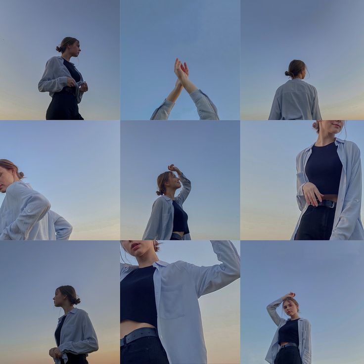 a woman standing on top of a beach next to the ocean with her arms in the air