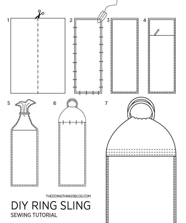 the instructions for how to make a ring sling