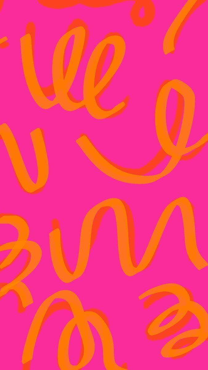 an orange and pink background with some type of lettering