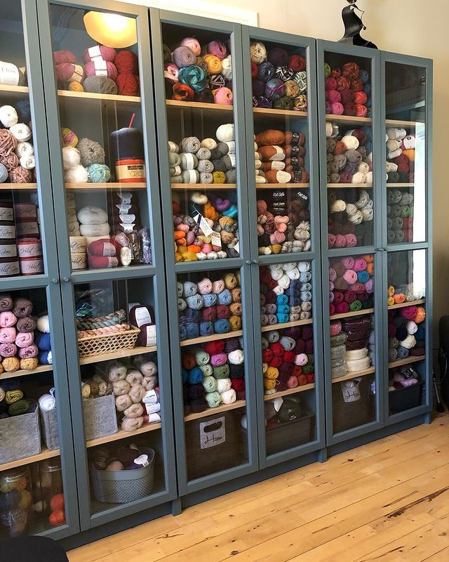 a room filled with lots of different types of yarn