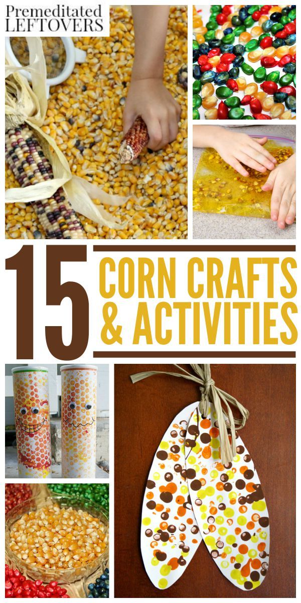 corn crafts and activities for kids to make