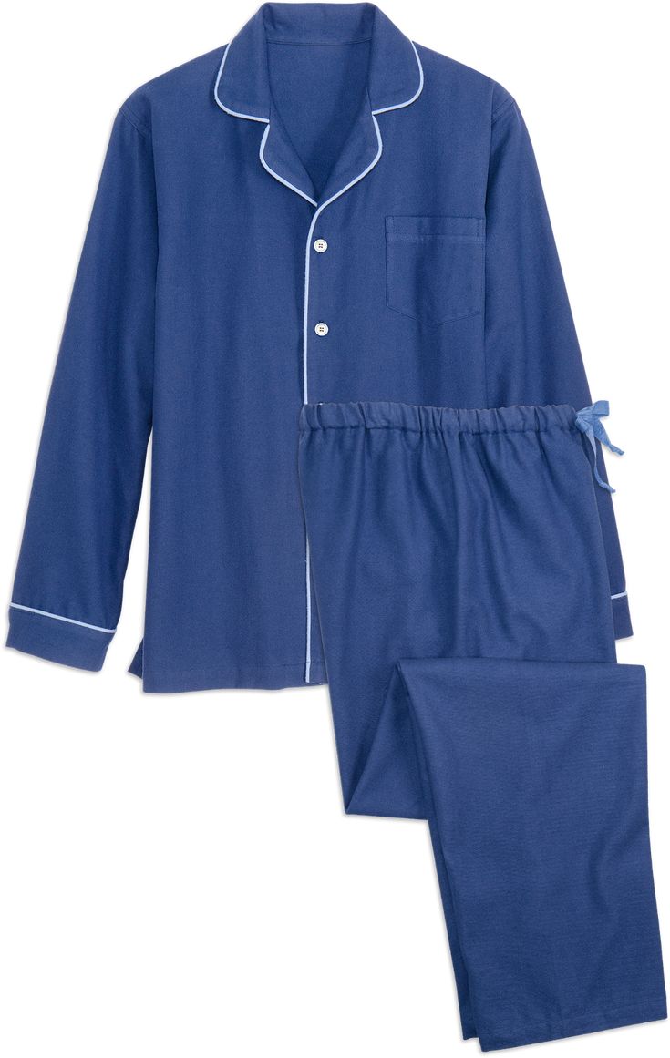 Portuguese flannel, woven from longer staple cotton, has long been used to make our ever-popular flannel sheets. So we thought why not up the comfort level of these men’s flannel pajamas by doing the same? The result is softer, thicker 100% cotton PJs with crisp, tight seams for added durability and a better fit. The button-front top with a notch collar, chest pocket, and side-slit hem falls loosely over the bottoms, which feature an elastic waist with adjustable drawstring. Thick, comfortable, Pajamas For Men, Flannel Sheets, Vermont Country Store, Cotton Pjs, Flannel Pajama Sets, Button Front Top, Flannel Pajamas, Country Store, Boys Pajamas