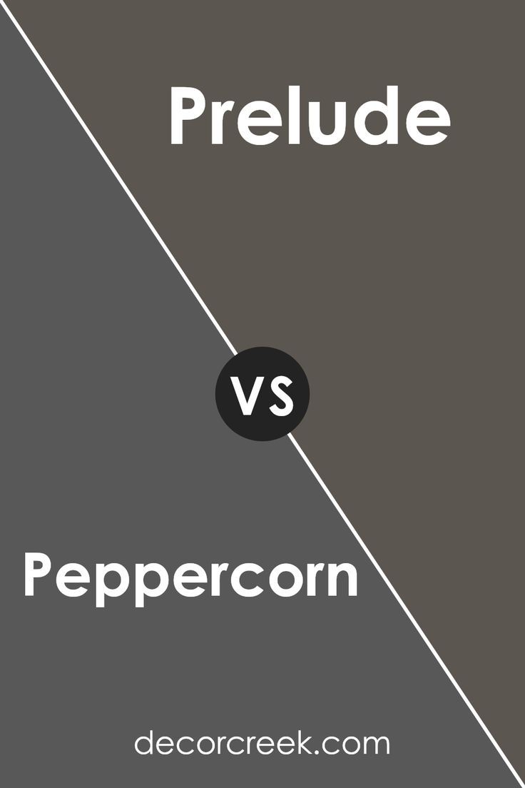 Peppercorn SW 7674 by Sherwin Williams vs Prelude SW 9620 by Sherwin Williams Peppercorn Sherwin Williams, Worldly Gray, Dark Paint Colors, Make Furniture, Kinds Of Colors, Statement Wall, Warm Undertone, Trim Color, Warm Grey