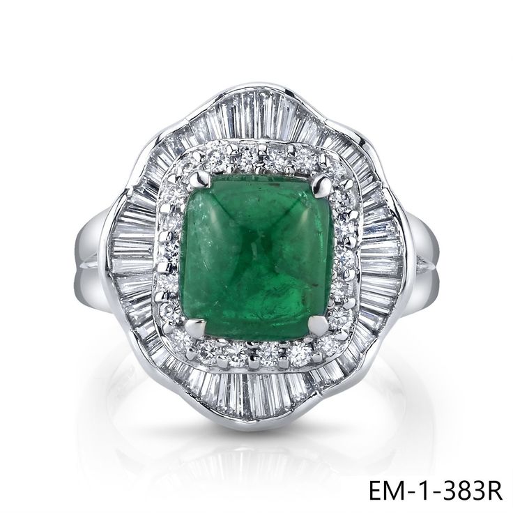 This High quality Colombian Emerald Ring is a unique beauty that will make you stand out for any occasion. This piece is one of a kind and is a piece you can find nowhere else and is the perfect Elegant gift. This highly elegant and Vivid green Colombian Emerald Ring has been hand crafted with a 3.22 carat Sugar Love Cabochon Colombian Emerald from the deepest and most natural mine in Colombia. Aside from the magnificent Colombian Emerald of this fine Jewelry piece, this piece has been crafted w Colombian Emerald Ring, Sugar Love, Colombian Emeralds, Emerald Ring, Elegant Gift, Diamond White, Rings Statement, Emerald, Jewelry Pieces