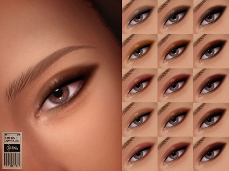 an image of the eyes and eyebrows of a woman's face in various poses