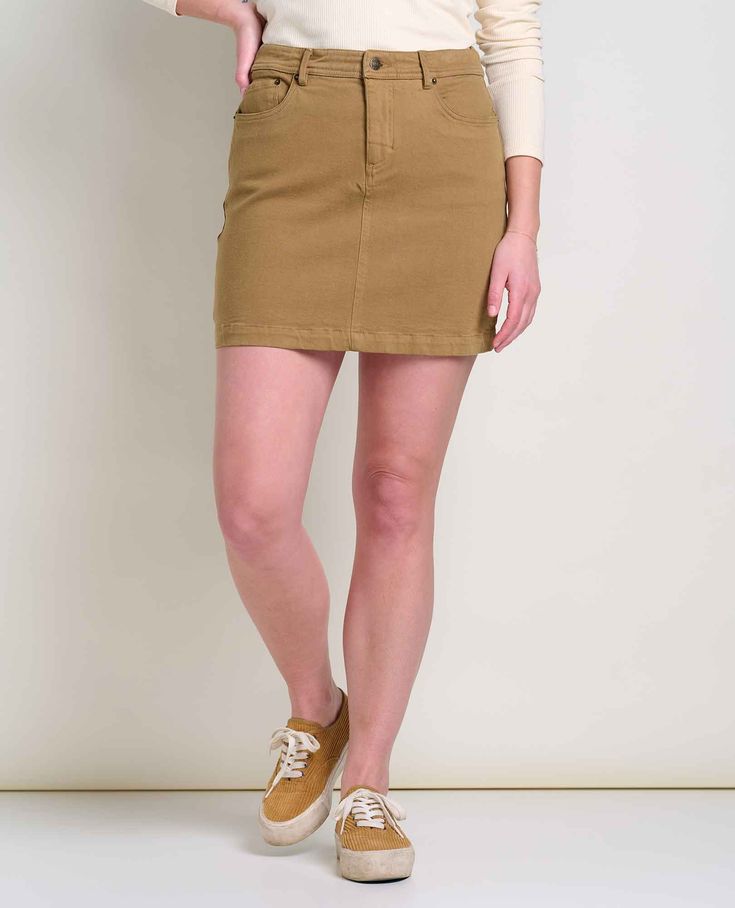 The cousin of our popular Balsam pants, this workwear-inspired skirt’s built from our durable denim twill that’s got just the *right* ratio of stretch to support for all day comfort. Plus, a change-your-life FlexForm waistband that provides sneaky stretch comfort while making that backside look A+. Stretch Cotton Mid-rise Mini Skirt, Mid-rise Stretch Cotton Mini Skirt, Stretch Cotton Denim Skirt With Lining, Stretch Cotton Denim Skirt With Lined Detail, Casual Pencil Skirt For Fall, Short Denim Skirt With Pockets For Work, High-rise Stretch Cotton Denim Skirt, High Rise Stretch Cotton Denim Skirt, Casual Relaxed Fit Pencil Skirt