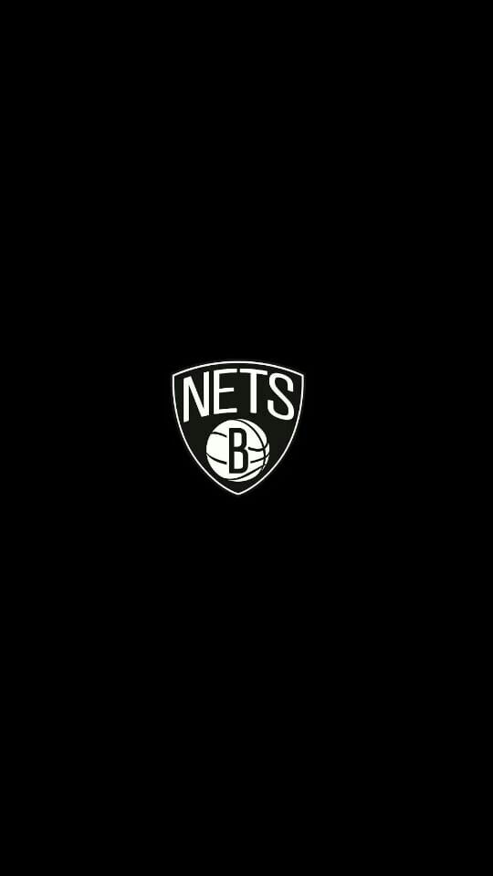 the brooklyn nets logo on a black background