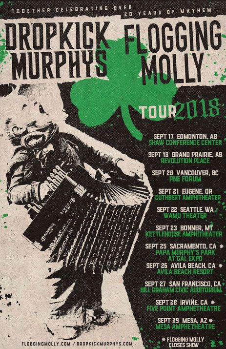 the poster for dropkick's floging moly tour