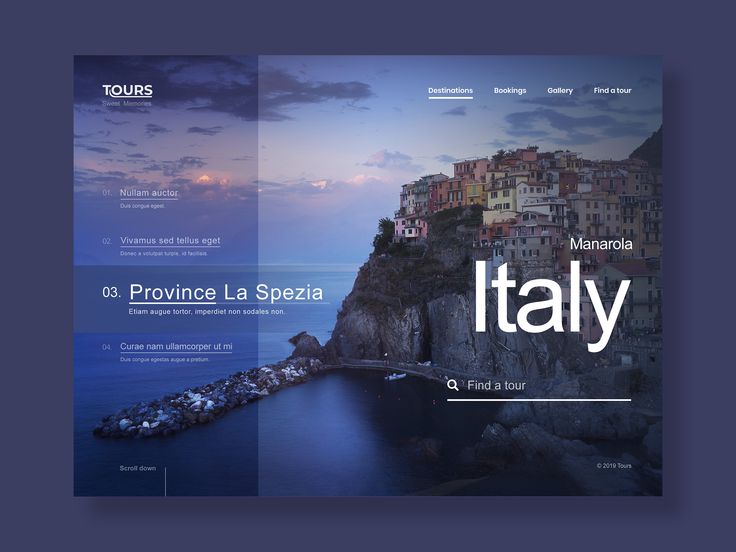 an image of the website design for italy