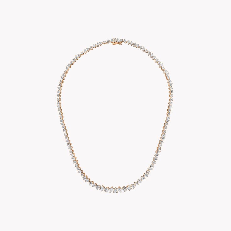 Material Good | Medium Multi-Shape Diamond Necklace Elegant Diamond Tennis Necklace With Baguette Diamonds, Elegant Baguette Cut Diamond Necklace In Prong Setting, Elegant Diamond Tennis Necklace With Baguette Cut, Elegant Tennis Necklace With Baguette Diamonds, Elegant Formal Tennis Necklace With Baguette Diamonds, Diamond White Tennis Necklace With Baguette Diamonds, Elegant Diamond White Necklace With Baguette Diamonds, Elegant Baguette Cut Diamond Necklace, Elegant White Baguette Cut Diamond Necklace