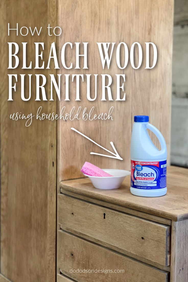 how to bleach wood furniture using household cleaner