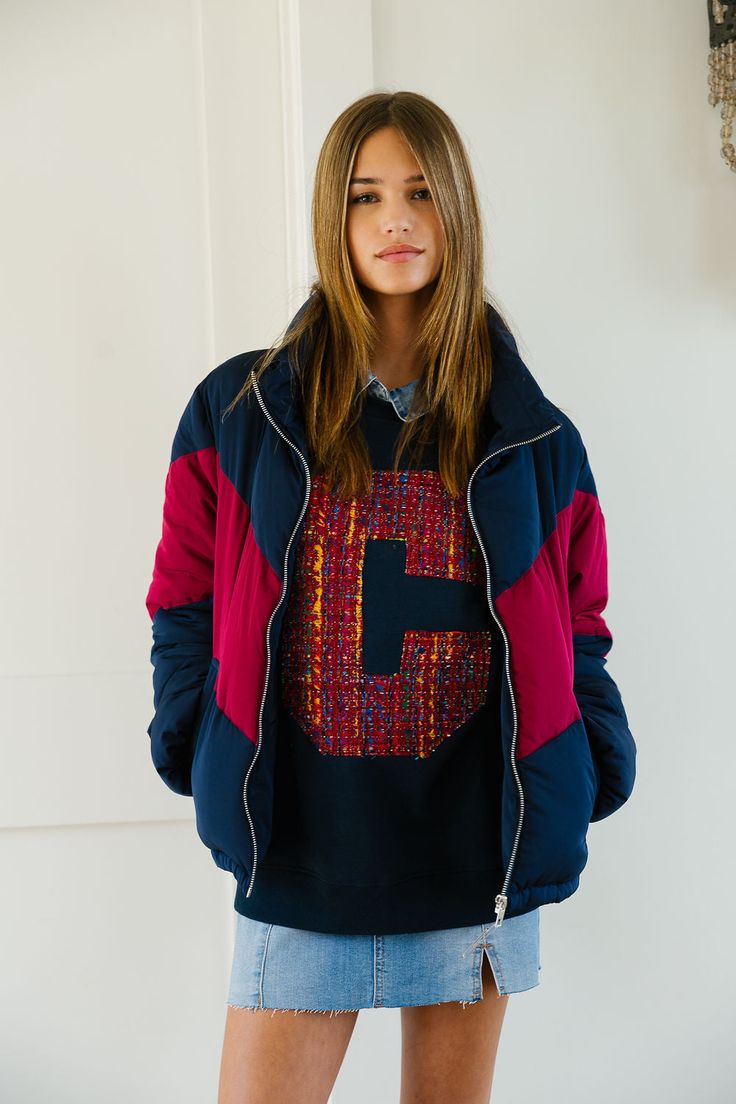 Don't let chilly weather put a damper on your style - stay warm and fashionable with our TIS THE SEASON PUFFER JACKET! This navy and red chevron puffer jacket not only adds a pop of color to your outfit, but also keeps you cozy and comfortable. 'Tis the season to stand out! All orders are currently shipping within 14 business days. To receive item quicker, expedited shipping is available at checkout. **All Christmas orders must be placed with expedited shipping to guarantee delivery by Dec. 24 i Sporty Quilted Puffer Jacket For Winter, Quilted Sporty Puffer Jacket For Winter, Sporty Winter Puffer Quilted Jacket, Winter Sporty Quilted Jacket, Sporty Winter Quilted Jacket, Sporty Quilted Jacket For Winter, Sporty Long Sleeve Quilted Jacket For Fall, Sporty Quilted Outerwear For Fall, Sporty Hooded Quilted Jacket For Fall