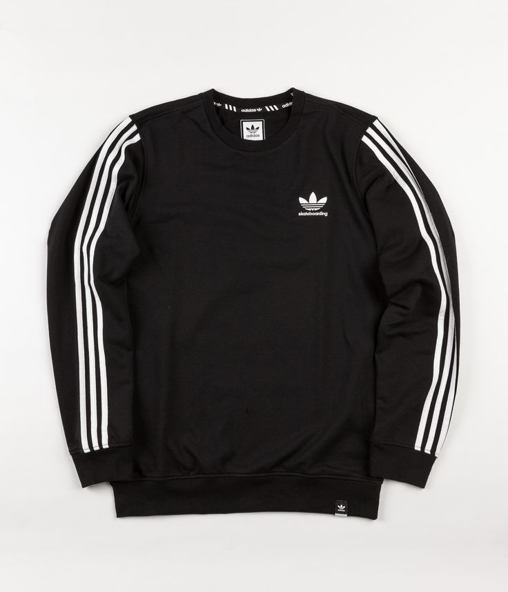 Adidas Clima 2.0 Crewneck Sweatshirt - Black Adidas Outfit Men, Sweatshirt Adidas, Skate Clothing, Skate Store, Adidas Sweater, Trendy Hoodies, Adidas Sweatshirt, Adidas Outfit, Adidas Hoodie