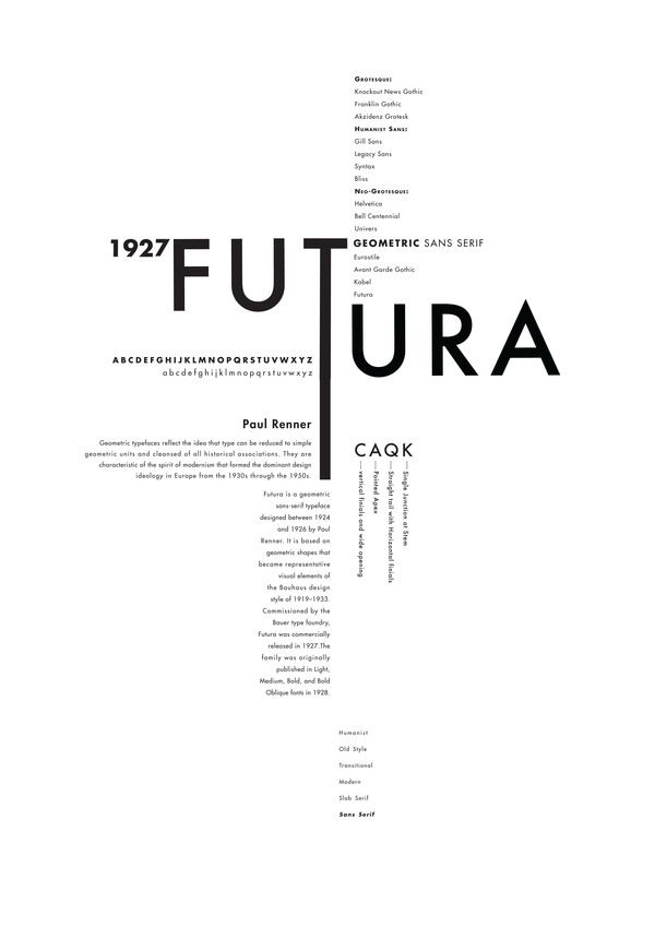 a poster with the words futura written in black and white on it's side