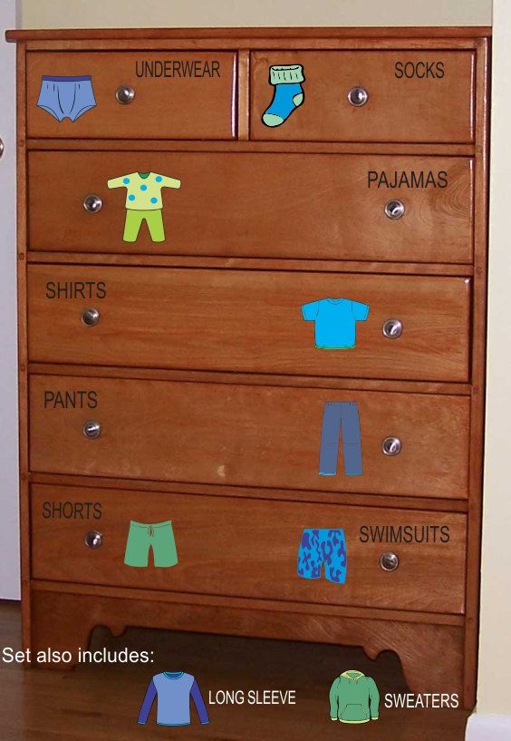 Dresser+Clothing+Decals+Labels++Boys+room+by+WallapaloozaDecals Dresser Labels, Clothes Dresser, Dresser Decals, Organization Nursery, Shoes Organization, Expensive Kids Clothes, Boys Room Decals, Nike Beanie, Black Mittens