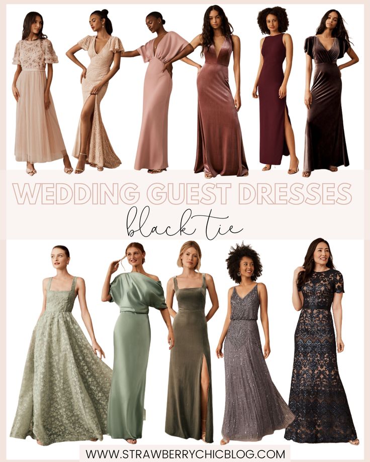 wedding guest dresses for black tie