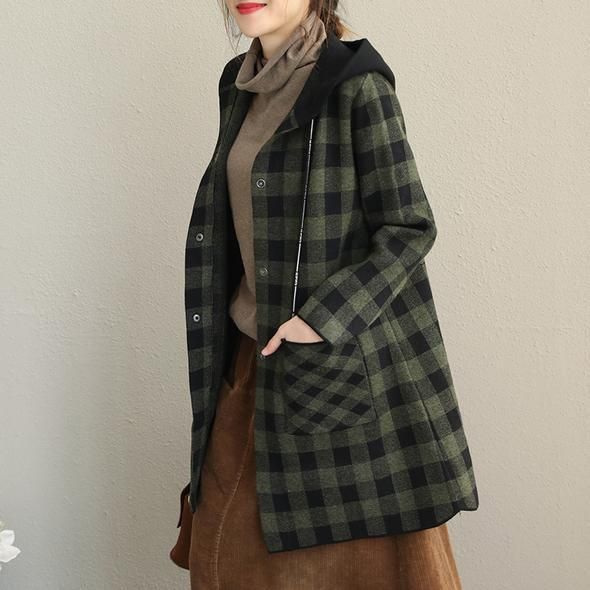 New Loose Hoodie Plaid Thicken Coat Women 2018 Casual Jackets Q1922
.
Materials used: Wool covering yarn

Measurement:One size fits all for this item. Please make sure your size doesn't exceed this size: XXL/BUST-110cm  

 length 79cm / 30.81"
bust 110cm / 42.9"
hem 126cm / 49.14"
Shoulder 38cm / 14.82"
Sleeve length 54.5cm / 21.255"
Armhole 43cm / 16.77"
Cuff 21cm / 8.19"


This dress is made of cotton or linen fabric, soft and breathy. 

Flattering cut. Makes you look slimmer and matches easil Floral Denim Pants, Womens Jackets Casual, Loose Hoodie, Floral Denim, Casual Jackets, Coat Women, Black Fleece, Aesthetic Outfits, Casual Jacket