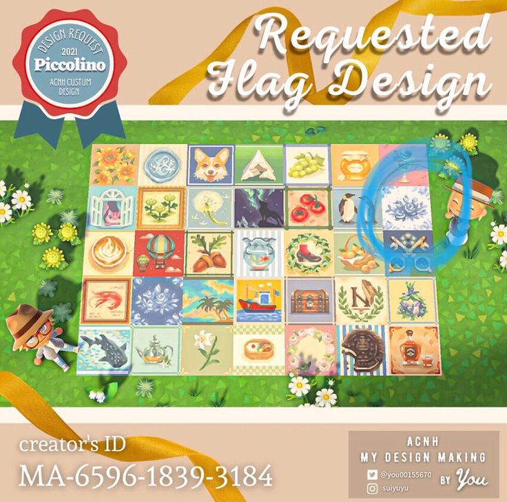 an advertisement for a quilting company with images of animals, flowers and birds on it