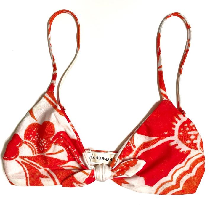 Adjustable Front Tie Adjustable Spaghetti Straps Fits True To Size, Take Your Norm 78% Recycled Polyester, 22% Spandex Upf 50+ Protection Lining: 78% Recycled Econyl Nylon, 22% Spandex New With Tags Bikini Bottom Not Included. Red Summer Swimwear With Adjustable Straps, Red Seamless Swimwear For Summer, Red Swimwear With Adjustable Straps For Vacation, Red Bra-friendly Swimwear For Beach, Vacation-ready Red Bra-friendly Swimwear, Vacation Swimwear Red Bra Friendly, Red Bra-friendly Swimwear For Vacation, Red Triangle Top Swimwear With Adjustable Straps, Red Summer Swimwear Bra Friendly