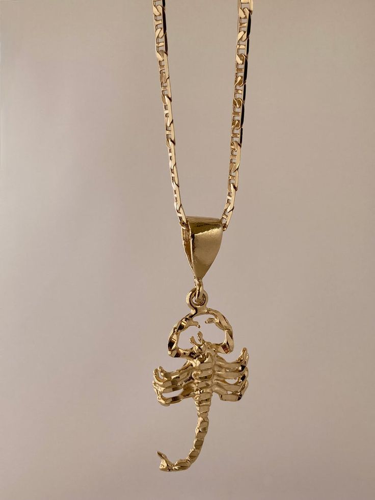 Gold Scorpion Necklace, Scorpion Jewelry, Gold Scorpion, Scorpion Necklace, Scorpio Necklace, Dope Jewelry Accessories, Pretty Jewelry Necklaces, Mens Rings Fashion, Personal Aesthetic