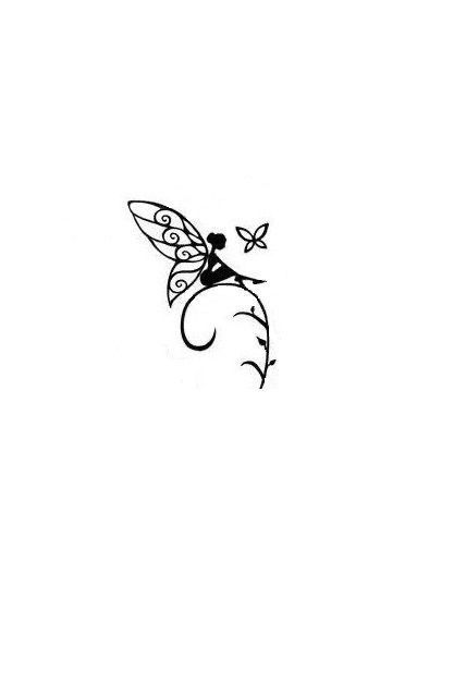 a black and white drawing of a flower with a butterfly on it's wings