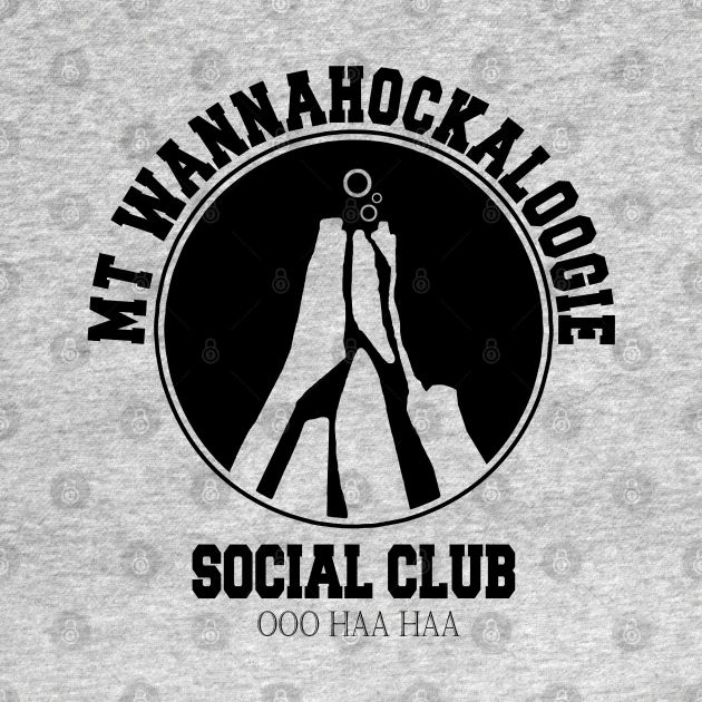 a gray shirt with the words, my wanahhock lodge social club on it