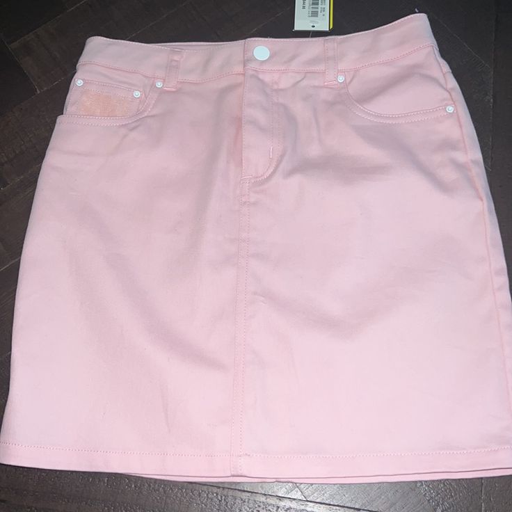 Brand New Jean Skirt Pale/Baby Pink Cute Sequin Pocket On Front Logo On Back Brand New Purchased At Peter Alexander Store In Australia Baby Pink Skirt, New Jean, Peter Alexander, Group Costumes, Pink Skirt, Jean Skirt, Kids Bottoms, Baby Pink, Sequin