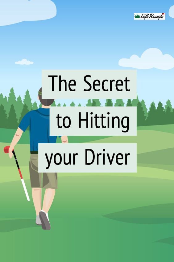 a man walking across a lush green field with the words, the secret to hitting your driver