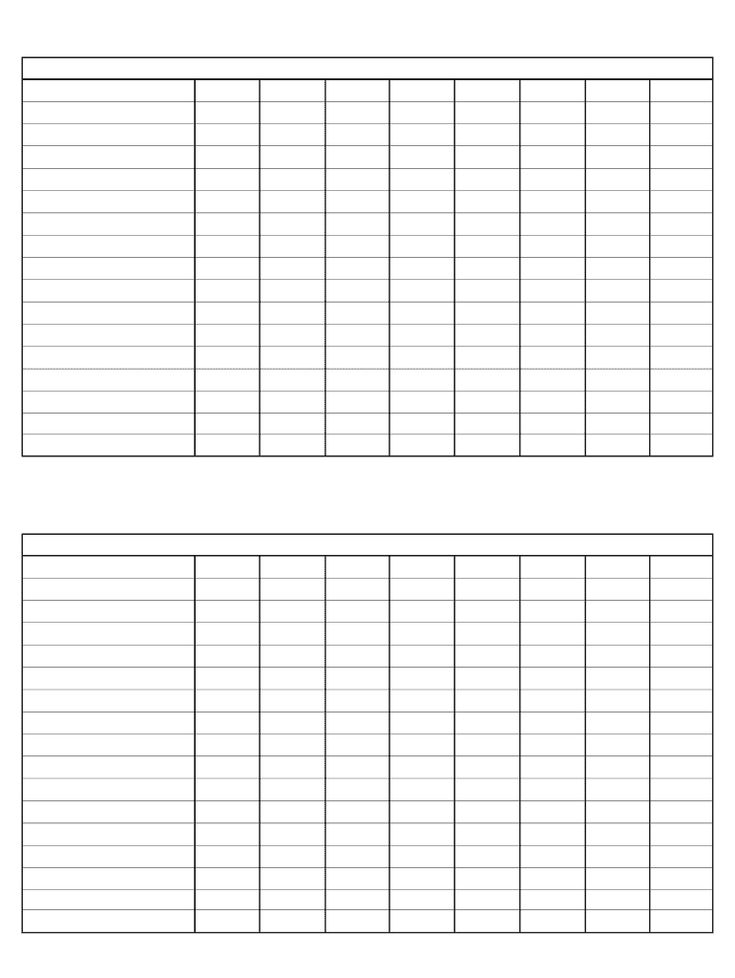 two rows of graph paper with numbers on each side and one row in the middle