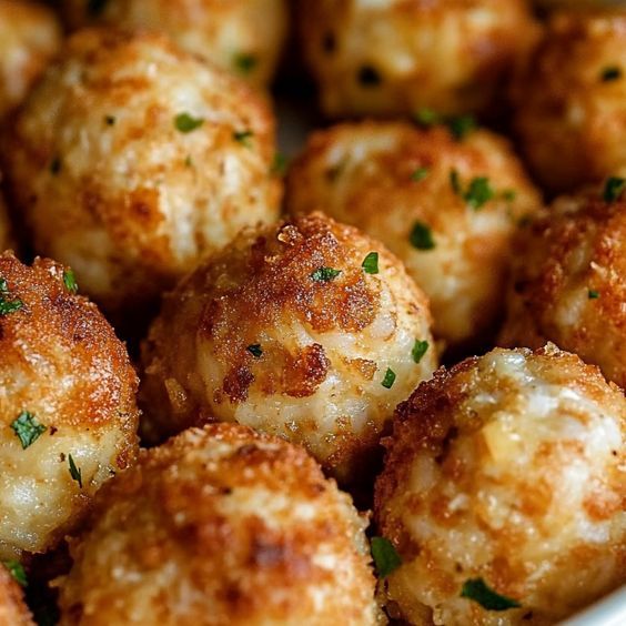 a close up view of some food in a bowl with parsley on top,