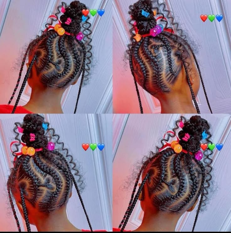 Pretty Braided Hairstyles For Kids, Baby Girl Braids, Black Kids Braids, Kids Braids Hairstyles, Baby Girl Hairstyles Curly, Toddler Braided Hairstyles, Daughter Hairstyles, Black Kids Braids Hairstyles, Kid Hair Styles