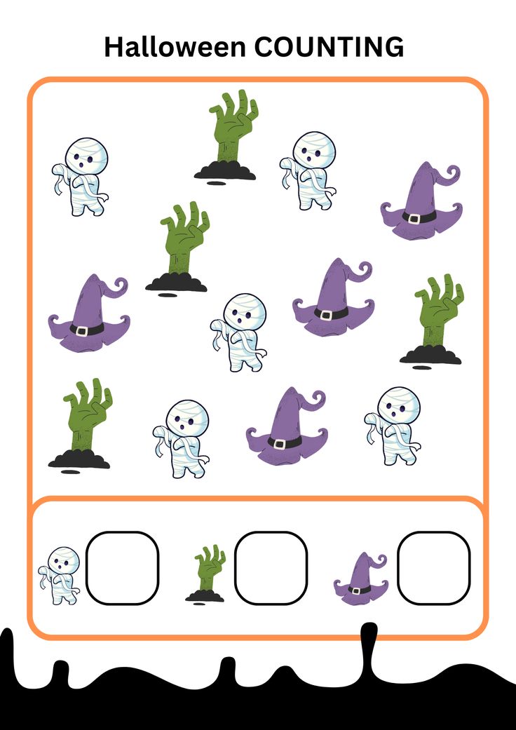 a halloween counting game for kids