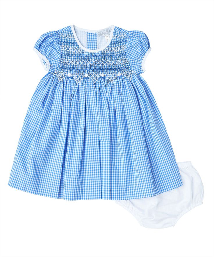 Style # FB-NP211 Made with 100% Cotton Short Sleeve Gingham Smock Dress, Summer Gingham Smocked Dress With Smocked Back, Cotton Gingham Smocked Dress With Ruffles, Cotton Smocked Dress With Ruffles In Gingham, Spring Gingham Smocked Dress, Gingham Short Sleeve Dress With Smocked Bodice, Short Sleeve Gingham Dress With Smocked Bodice, Gingham Dress With Smocked Bodice And Short Sleeves, Summer Gingham Smocked Fitted Dress