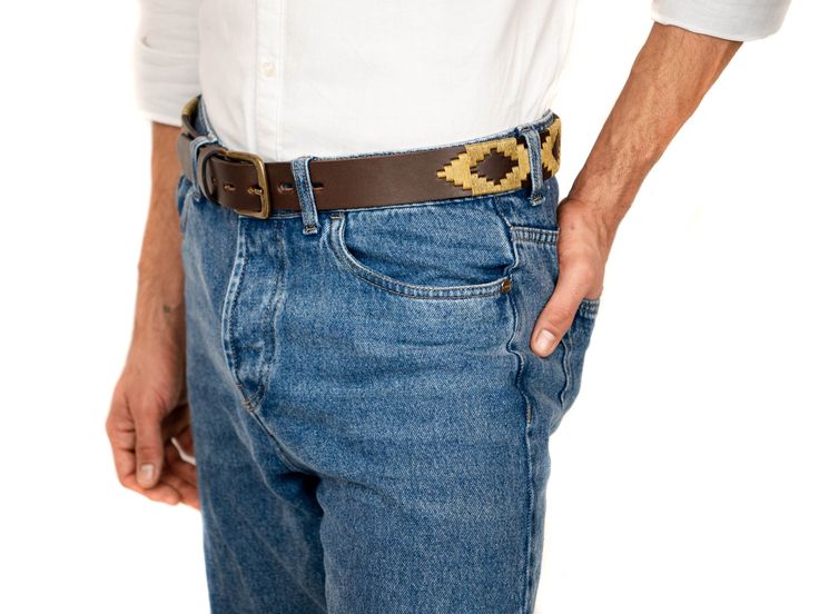 Handy and wild — these are two exceptional qualities of the Gaucho which show in this hand-stitched, traditional belt made from world-class, authentic Argentine leather. This item was made from scratch using the best quality materials. Features: - Unisex model - Brown cow leather belt - Width: 1.38" - Hand-stitched in waxed thread FREE EXCHANGE POLICY We offer free size exchange for USA. Easy exchange for Europe. Artisan Brown Belt Buckle With Belt Included, Traditional Brown Leather Belt Buckles, Traditional Hand Tooled Brown Belt, Traditional Brown Belt Buckle With Belt Included, Traditional Handmade Brown Belt Buckles, Artisan Brown Embroidered Belt, Traditional Brown Belt Buckles With Matching Belt, Traditional Brown Belt Buckles, Traditional Belt