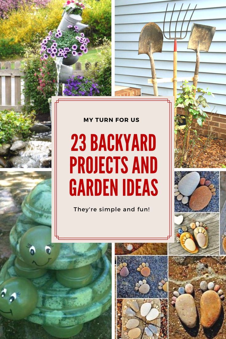 several pictures with the words 23 backyard projects and garden ideas