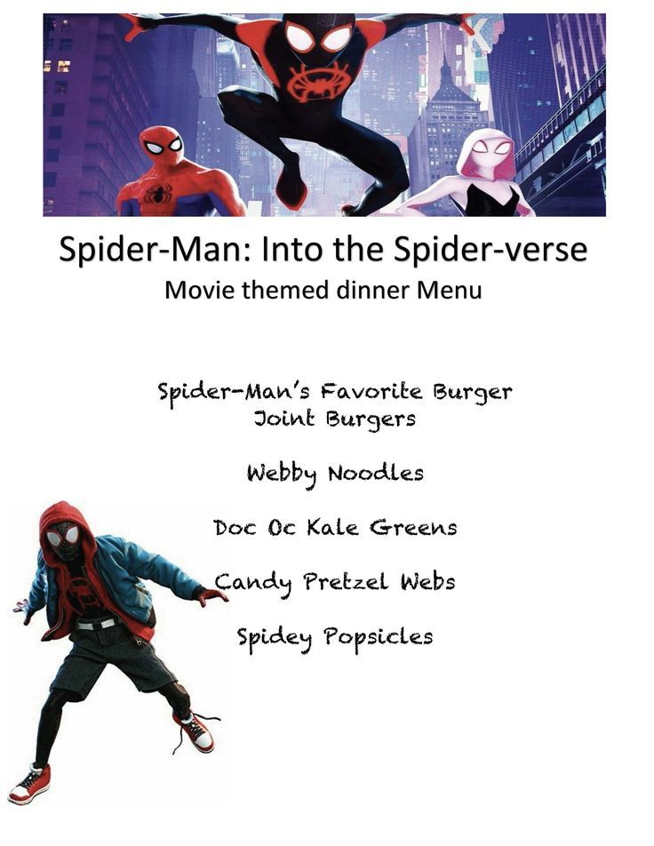 spider - man into the spider - verse movie menu