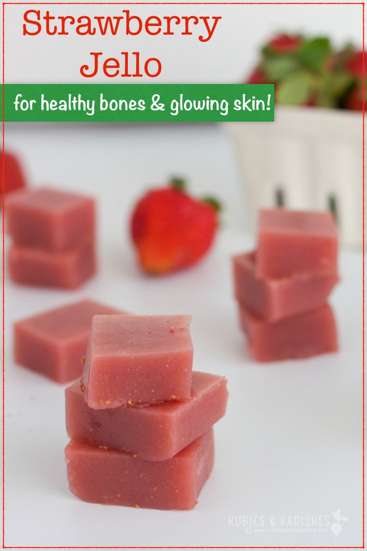 strawberry jello for healthy bones and glowing skin