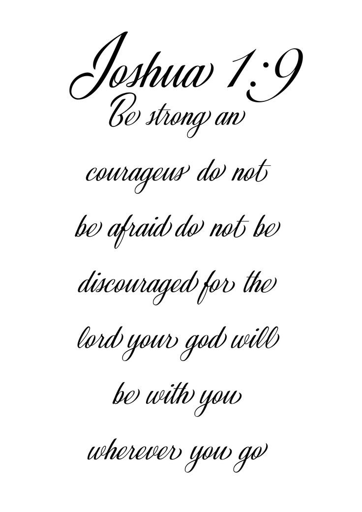 the word joshua 1 9 is written in black ink on a white background with an ornate call