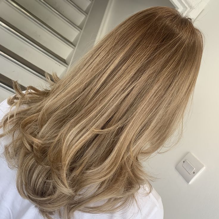 Warm blonde balayage Hair Light Layers, Light Hair Highlights, Natural Blonde Balayage Straight Hair, Light Brown Dirty Blonde Hair, Warm Bronde Balayage Straight Hair, Lived In Warm Blonde, Balayage Warm Blonde, Warmer Blonde Hair, Balayage On Dirty Blonde Hair