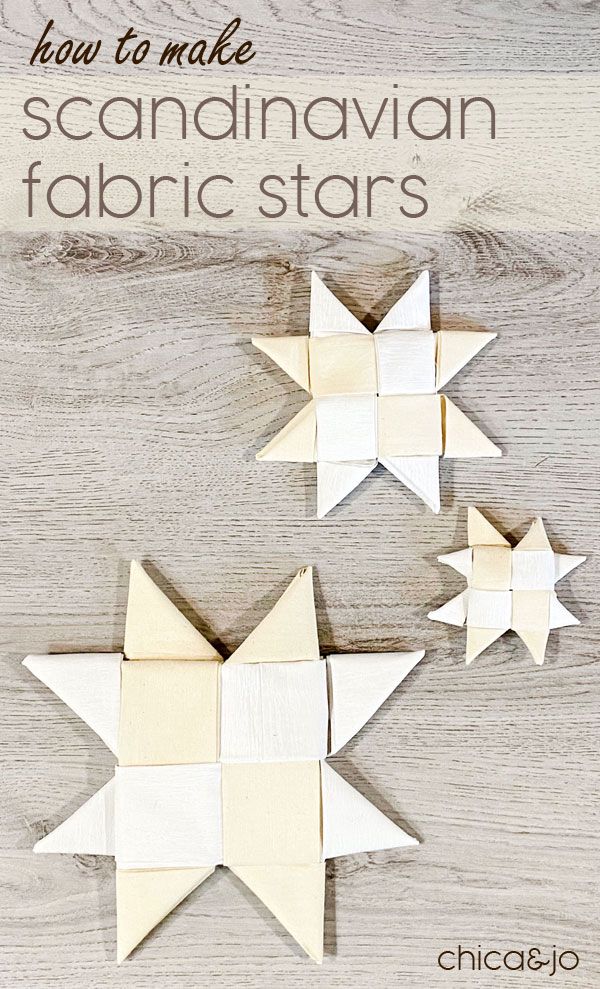 how to make scandinavian fabric stars