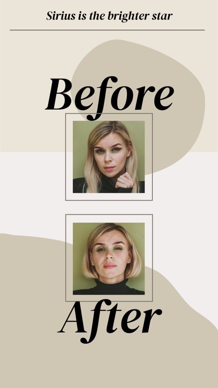 Before And After Story Template, Before And After Template Instagram, Beauty Salon Story Instagram, Before And After Instagram Post Design, Before And After Template Design, Before And After Instagram Story, Before After Instagram Story, Salon Instagram Story Ideas, Beauty Salon Instagram Posts