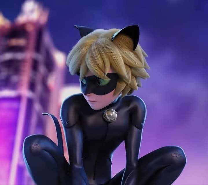 an animated cat woman sitting on the ground