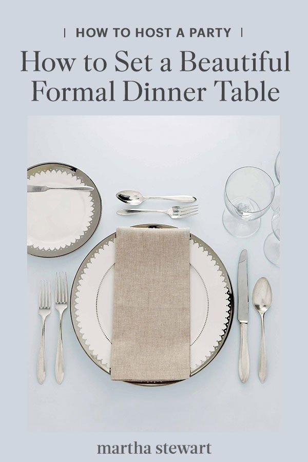 the cover of martha stewart's book how to set a beautiful formal dinner table