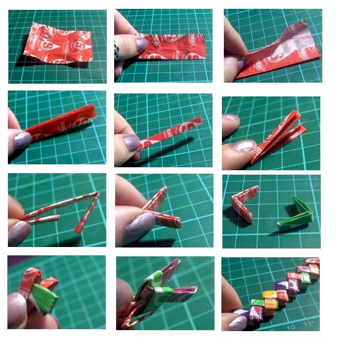 the instructions for making origami toothbrushes are shown in several different ways