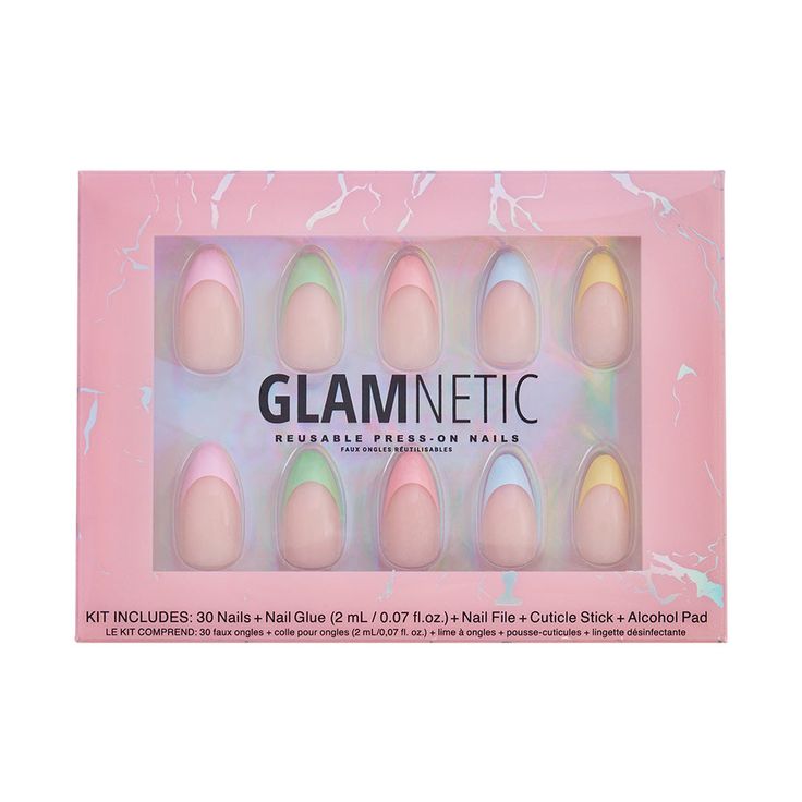 Everyone loves a classic french tip mani, but we’re all about changing it up with summer-approved hues! Our Confetti Press-On Nails feature a semi-transparent, natural base with various pastel tips perfect for giving your look a cutesy, on-trend twist. Plus, our most popular short, almond shape ensures your nails will always look seamlessly yours, but elevated. This style is sure to be a new must-have for all summer pool days and beach vacays! Kit Includes: 30 nails in 15 inclusive sizes Nail Gl Claire's Fake Nails, French Tip Mani, Pastel Tips, Short Almond Shape, Fake Nails For Kids, Classic French Tip, 30 Nails, Short Almond, Birthday Wishes For Myself