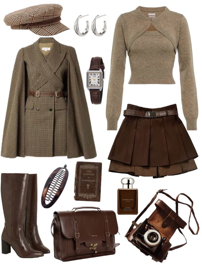 Follow for more outfit ideas :) DM for requests ! #DarkAcademiaVibes #IntellectualStyle #AutumnAcademia #ScholarlyLook #BookishFashion #ClassicAesthetic #DarkElegance #AcademicOutfitInspo #VintageAcademiaVibes #PoeticStyle #AcademicChic #VintageStyle #VintageOutfit #FashionInspo #OOTD #ClassicChic #OutfitGoals #VintageVibes #OldSchoolFashion #StylishVintage #VintageAesthetic #ElegantFashion #HeritageStyle #ThrowbackFashion #FashionTrends #VintageInspo #RetroGlam #VintageCharm Adventure Academia Outfits, Vintage Academia Outfit, Piratecore Aesthetic Outfits, Dark Academia Style Summer, Detective Aesthetic Outfit, Sherlock Inspired Outfits, Academia Outfit Inspiration, Dark Academia Outfit Ideas, Ae Outfits