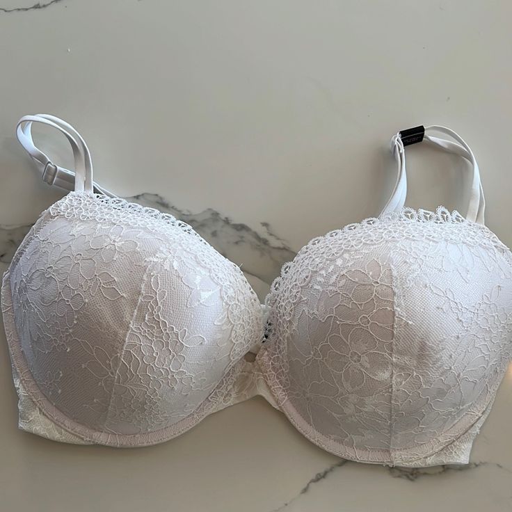 Victoria’s Secret Very Sexy, Push-Up Bra 36dd Nwt White Push Up Bra, Elegant Padded Bra By Victoria's Secret, Victoria's Secret Elegant Padded Bra, Elegant White Nursing Bra With Removable Pads, Elegant White Bra With Lined Body, Elegant White Lined Bra, Elegant White Nursing Bra, Victoria's Secret Feminine Bra With Padded Cups, Feminine Victoria's Secret Bra With Padded Cups